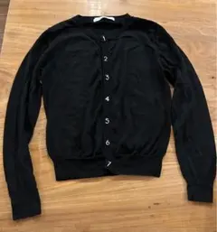 I am I コットンカーディガン ブラック　黒　数字 長袖