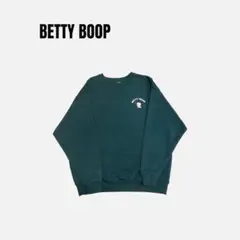 BETTY BOOP 緑 ロゴ アーカイブ y2k スウェット ベティ 激レア