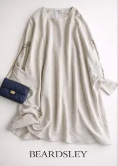 309t*美品 ビアズリー BEARDSLEY デニム風 チュニックワンピース
