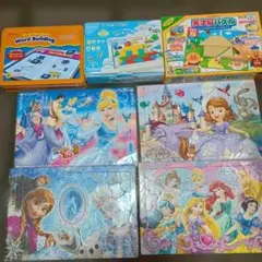 ディズニープリンセス パズルやWord Buildingなど知育玩具セットのサムネイル