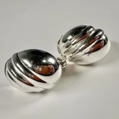 ヴィンテージ Monet モネ イヤリング シルバー シェルモチーフ 刻印あり