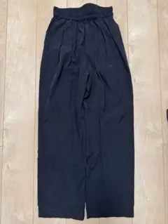 AZUL by moussy 黒 プリーツ入り ワイドパンツ