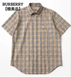 BURBERRY バーバリー ノバチェック 半袖シャツ M 90s 極美品のサムネイル