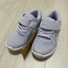 16.0cm アシックス　キッズスニーカー　レーザービーム　薄紫　消臭効果