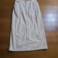 アイボリー コーデュロイ タイトスカート