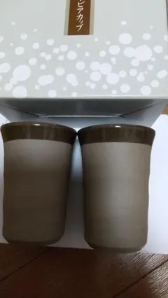 陶器製ビアタンブラー 2個セット