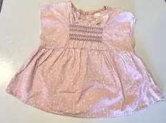 テータテート　花柄　ピンク　シャツ　ノースリーブ　トップス100