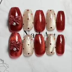 ネイル　綺麗　ギャル　ワンホン 地雷　量産型　フレンチ　ガーリー　マグネット