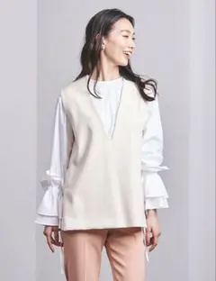 【UNITED ARROWS】T/W ダブルクロスべスト　即日発送