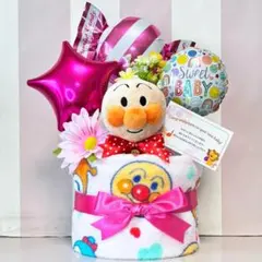 アンパンマン豪華おむつケーキ 女の子 出産祝いにオススメ！