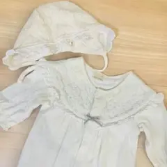 プティマイン　セレモニードレス　ボンネット　2点セット　フリーサイズ