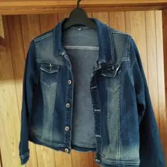デニムブルー・ブラックボタン付きジャケット　2点セット
