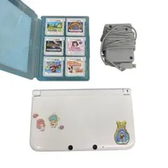 K2346 ニンテンドー3DS LL ホワイト ゲームソフト8本 まとめ 引退品