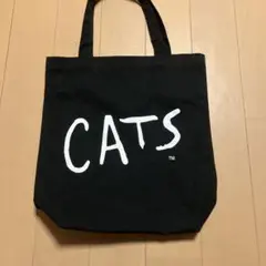 週末値下げ‼️CATSロゴ入り黒トートバッグ