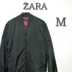 【送料無料】ZARA カーキ系 薄手のMA-1ジャケット M/ブルゾン