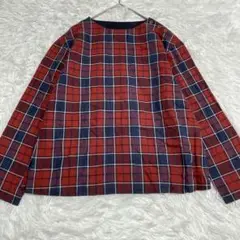 GIANNI LO GIUDICE F チェック 長袖シャツ 赤　紺　美品　薄手