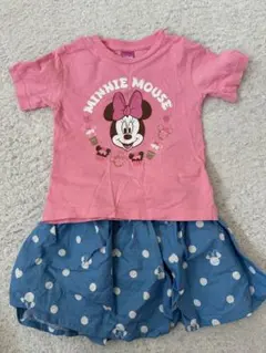 ミニーマウス Tシャツ＆スカートセット 90