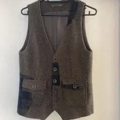 Palme d'Or ツイードベストブラウン