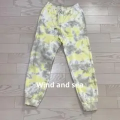 Wind and sea タイダイ スウェットパンツ イエロー ×グレー 美品のサムネイル