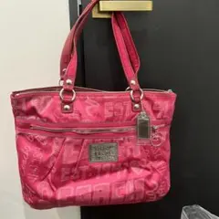 COACH コーチ POPPY ピンク トートバッグ 大容量 肩掛け可