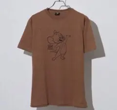 【新品•未使用】トムとジェリープリント柄 オーバーサイズ半袖Tシャツ ブラウン