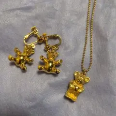 クマさんネックレス＆イヤリング