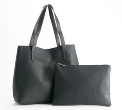 ☆新品・未使用☆ ブラック トートバッグ ポーチ付き ブラック
