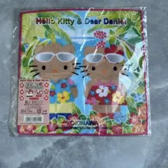 新品未使用日焼けハローキティ&日焼けダニエル　沖縄限定ご当地プチタオル2002年
