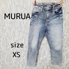 ムルーア　ハイウエスト スキニーデニム ジーンズ　ウォッシュドブルー 春　XS