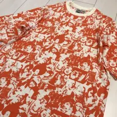 デッドストック！2000年代 CLH 総柄プリントTシャツ オレンジ XLサイズ