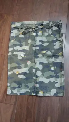 ツモリチサト　タイトスカート　M 迷彩　アニマル　カーキ