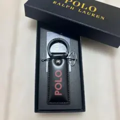 お値下げ　ラルフローレン　キーホルダー　キーリング　レザー　ブラック
