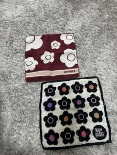 MARY QUANT フラワーデザイン ハンカチ 2枚セット