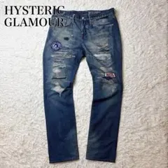 HYSTERIC GLAMOUR デニム転写 パンツ ヒスガール ワッペン Lのサムネイル