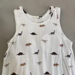 ジェラピケ　ブラ付きワンピース　恐竜　ノースリーブワンピース