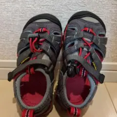 KEEN キッズ サンダル グレー/レッド 16cm