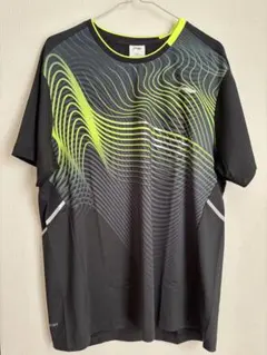 LI-NING ブラック イエロー バドミントン ゲームシャツ
