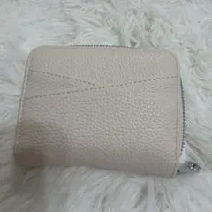 ベージュ 合成皮革 カードケース コイン入れあり