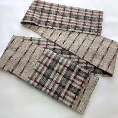 紬さがの♡巻くだけワンタッチ作り帯♡ダブルかるた結び♡米沢織蜂の巣織眼鏡織のサムネイル