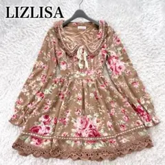 LIZLISA♡リズリサ 花柄スカラップ　ミニワンピース　ローズ　y2k 当時物