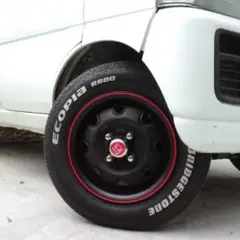 デイトナスタイルリング☆純正スチールホイール用☆12インチ赤ライン 