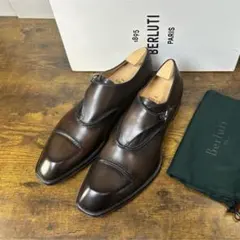未使用品 箱付き タグ付き Brioni 牛革 コインローファー ブラウン 