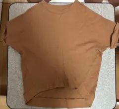 レディース　ワッフル生地　Ｔシャツ　レンガ色