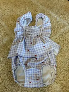 ストロベリー柄　女の子水着　80