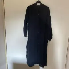 SHIPS anyブラックロングワンピース カーディガン