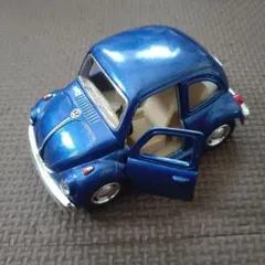 フォルクスワーゲン ビートル プルバックカー ミニカー 青