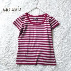 アニエスベー　半袖Tシャツ　ボーダー柄　総柄　カットソー　綿100% カジュアル