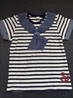 ストライプ セーラー襟 Tシャツのサムネイル