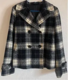 Pコート ピーコート 冬用 コート チェック ジャケット コムサイズム アウター