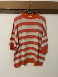 MEYAME コットンニット ハーフスリーブボーダーTシャツ Bshop別注のサムネイル